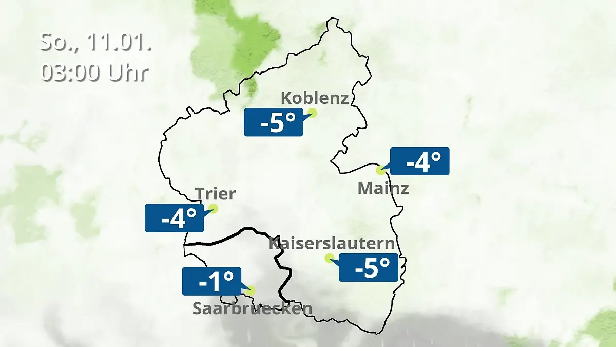 Rheinland-Pfalz, Saarland: Wie wird das Wetter? Regen- und Wolkenfilm für Mainz, Koblenz und Trier
