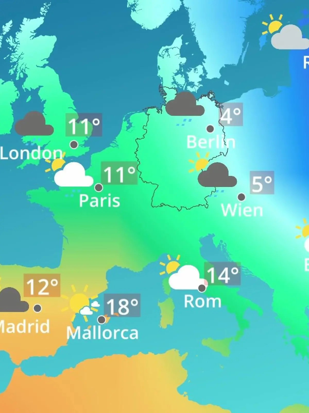 Bild zu: "Europa: Wie wird das Wetter?"