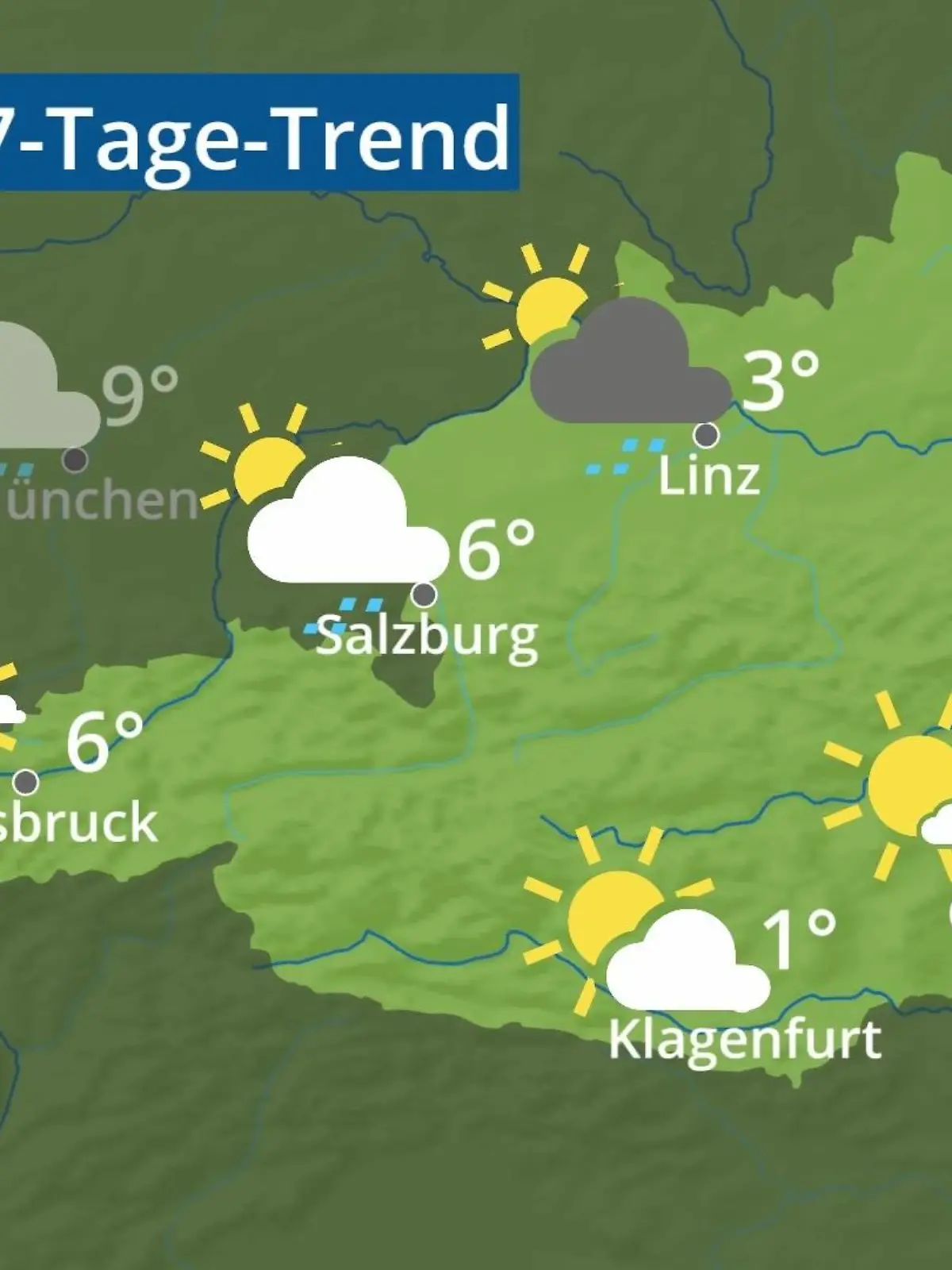 Bild zu: "Österreich: Wie wird das Wetter?"