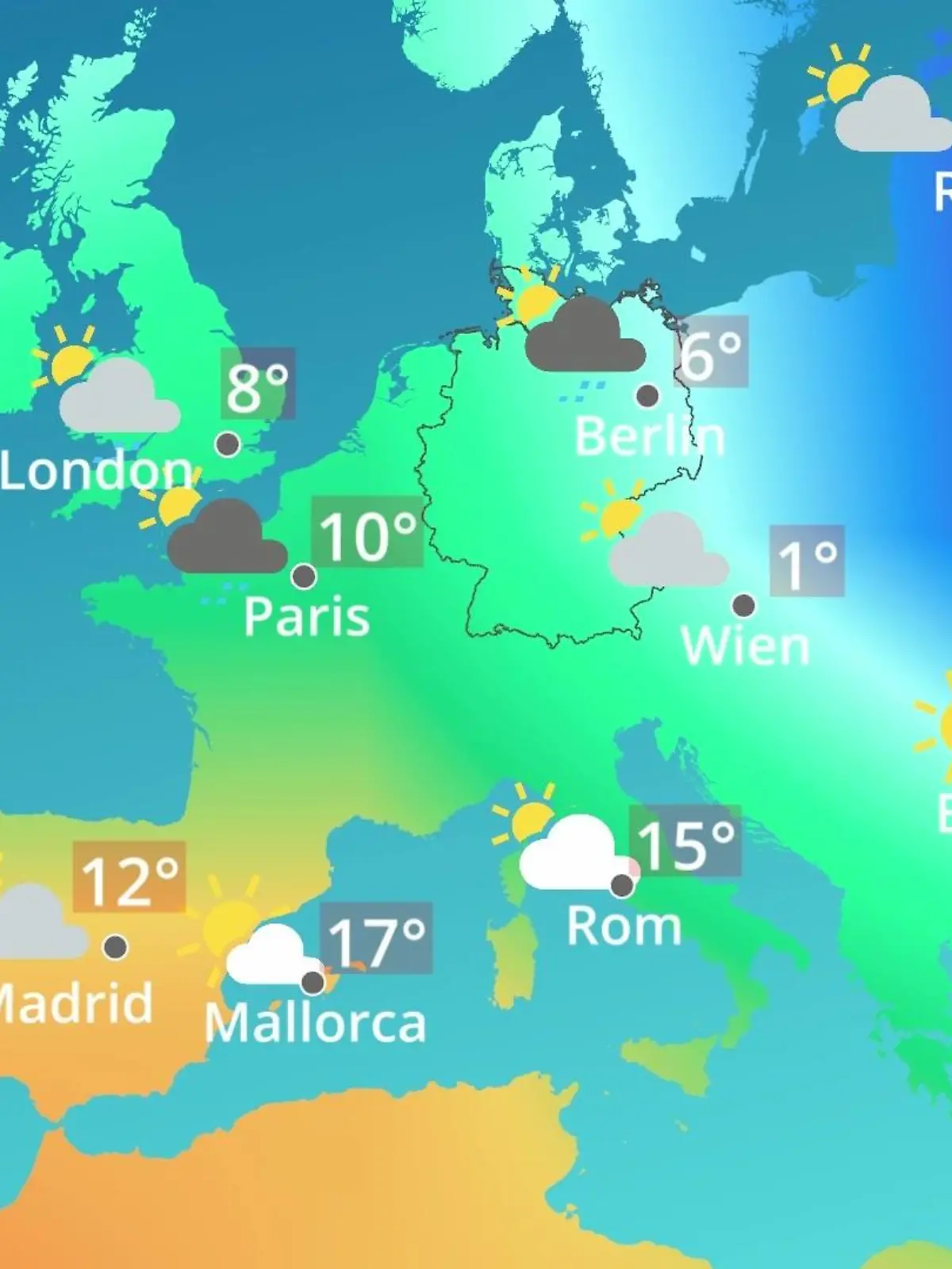 Bild zu: "Europa: Wie wird das Wetter?"