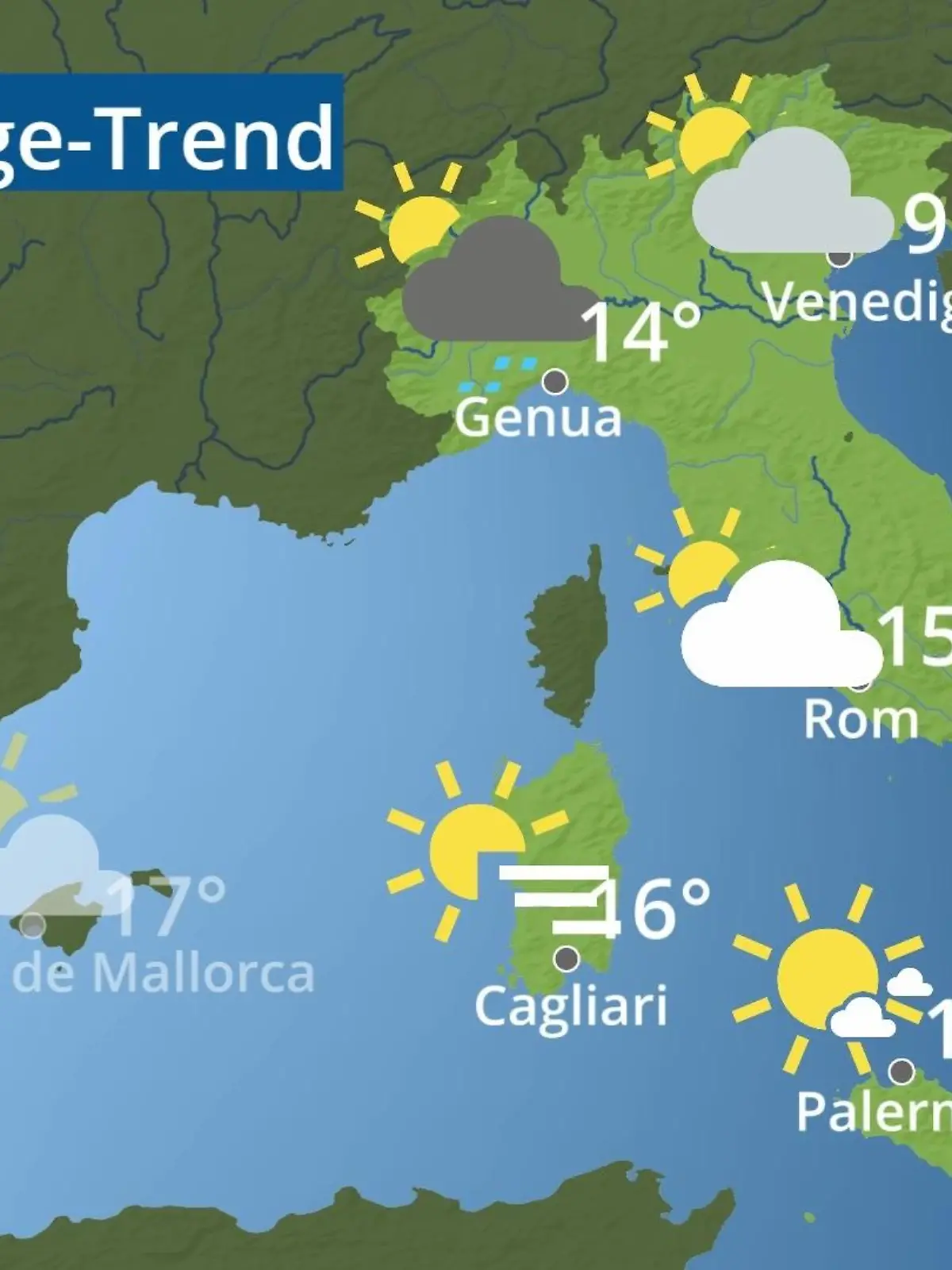 Bild zu: "Italien: Wie wird das Wetter?"