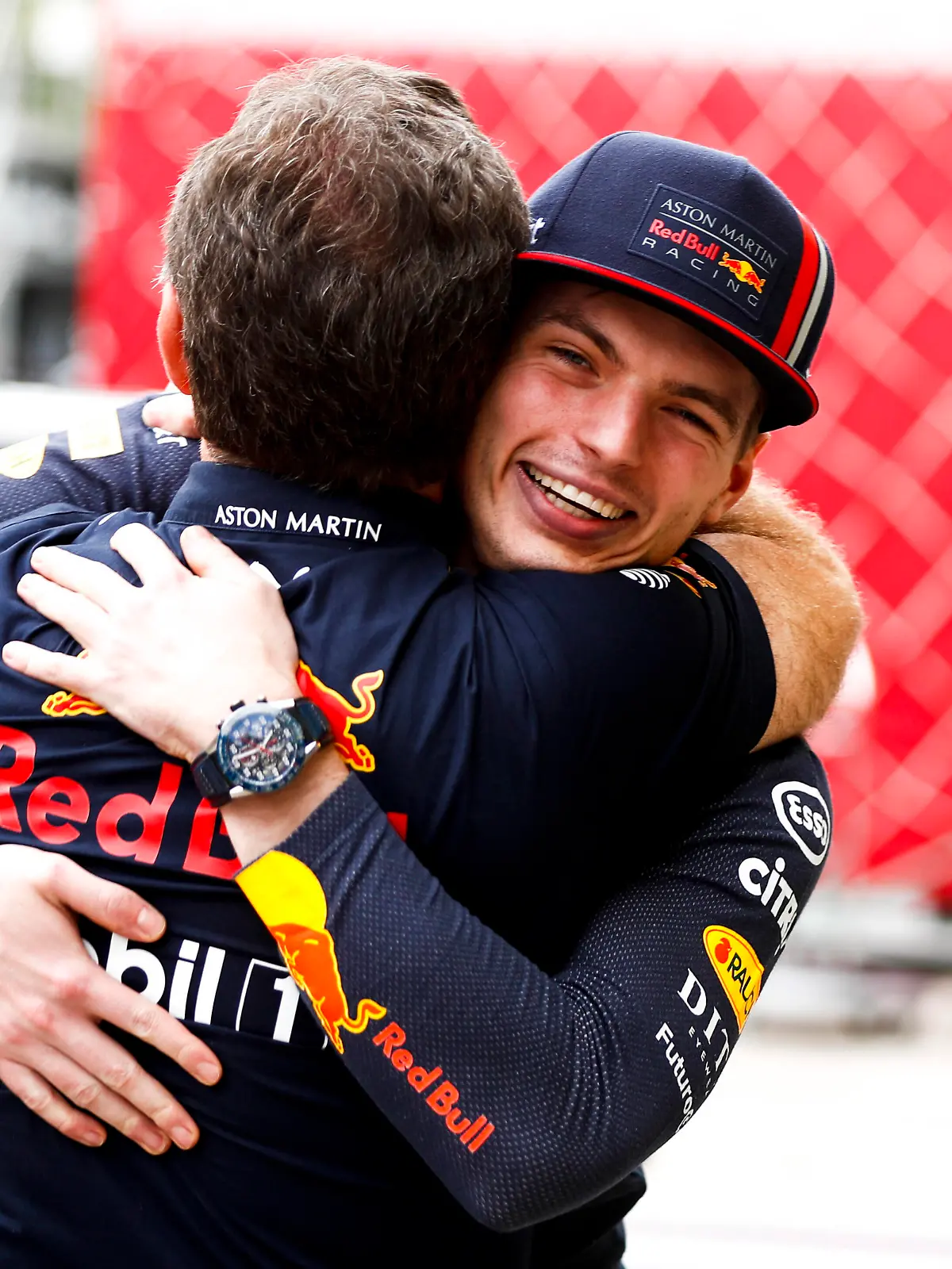  2019 Brazilian GP SAO PAULO, BRAZIL - NOVEMBER 17: Max Verstappen, Red Bull Racing, 1st position, with Christian Horner, Team Principal, Red Bull Racing during the 2019 Formula One Brazilian Grand Prix at Autodromo Jose Carlos Pace, on November 17, 2019 in Sao Paulo, Brazil. Photo by Glenn Dunbar / LAT Images Images 31I3762