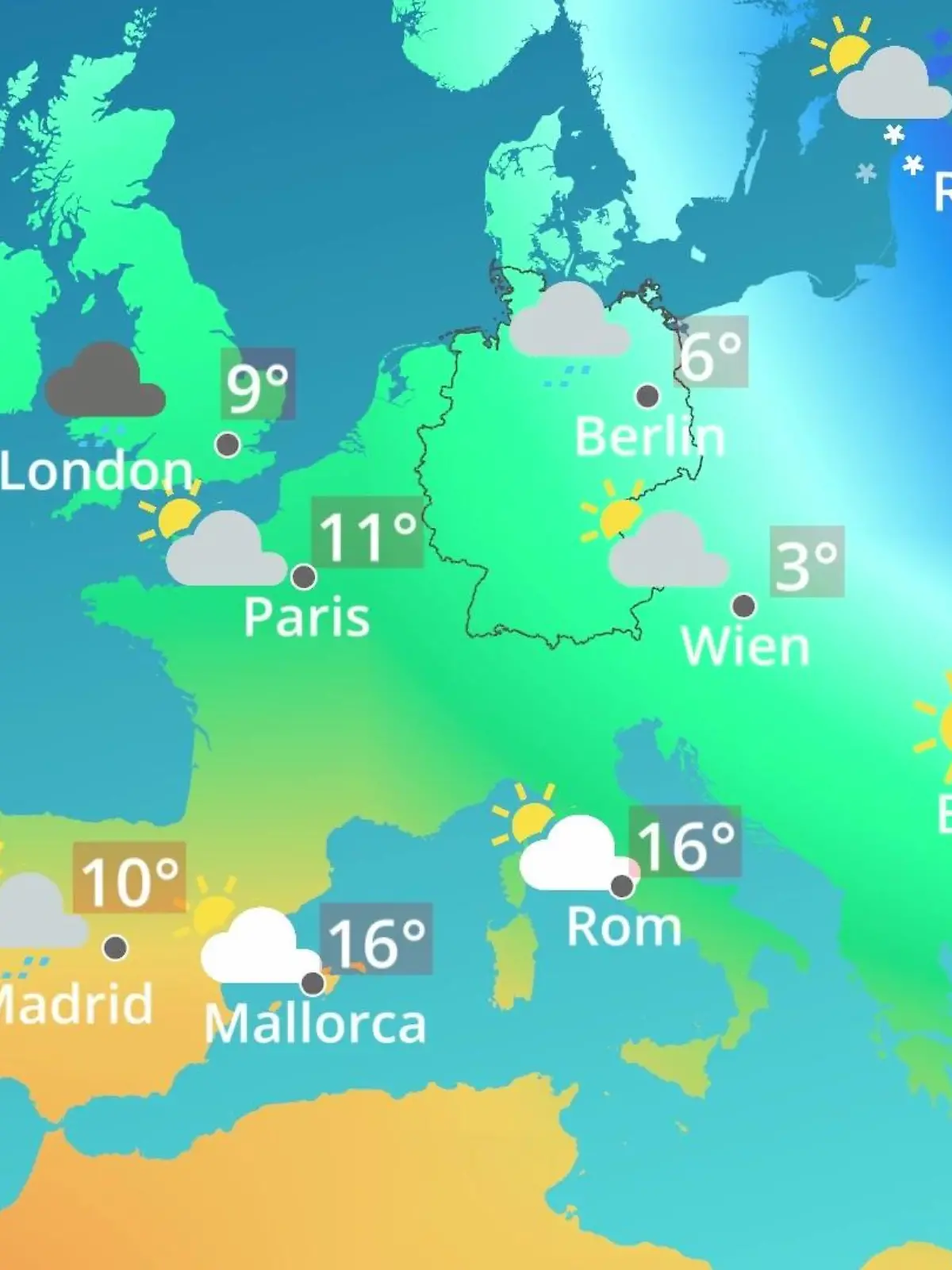 Bild zu: "Europa: Wie wird das Wetter?"