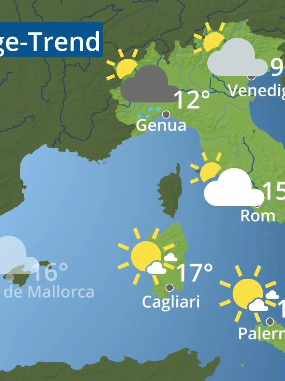 Bild zu: "Italien: Wie wird das Wetter?"