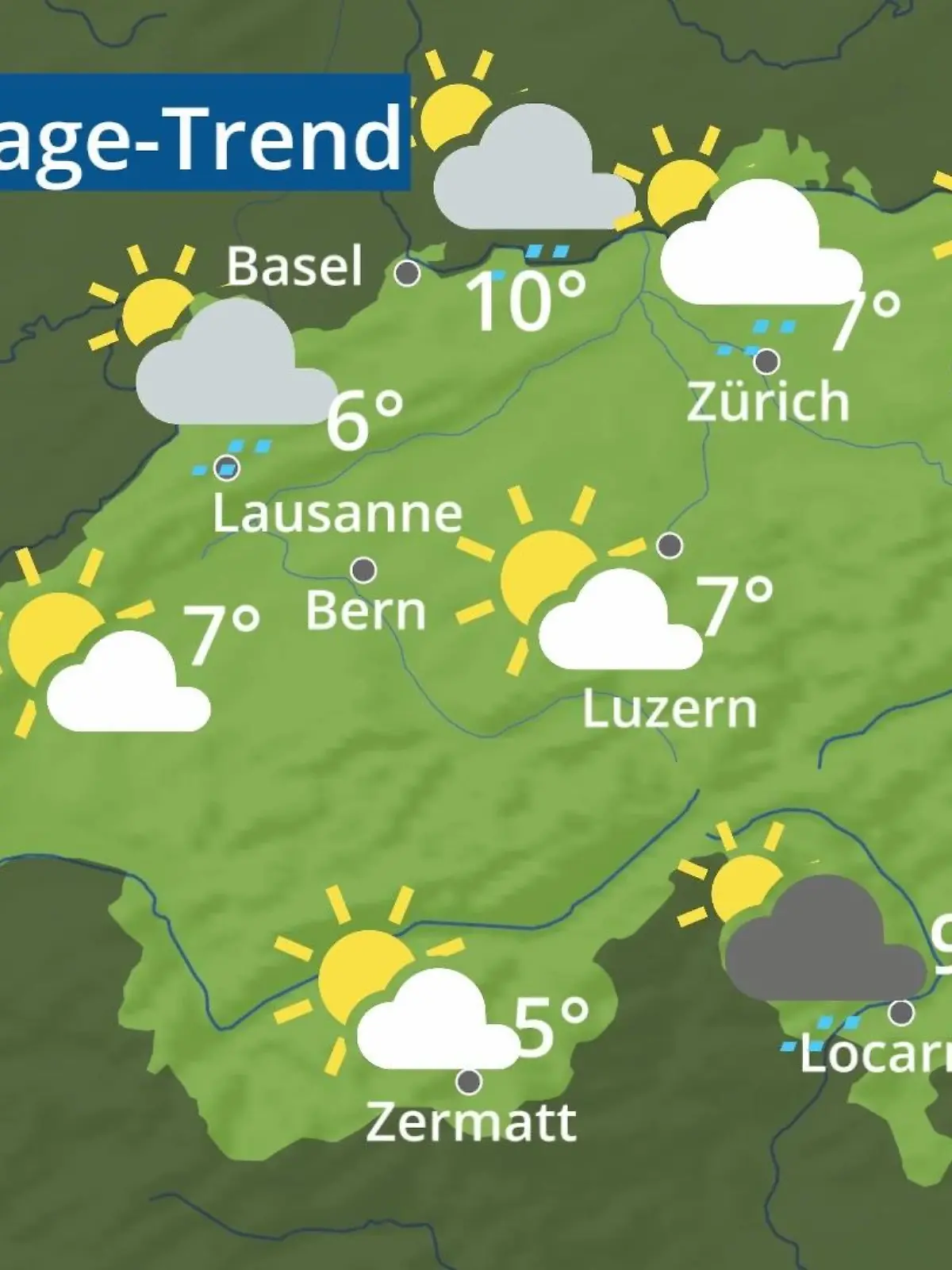 Bild zu: "Schweiz: Wie wird das Wetter?"