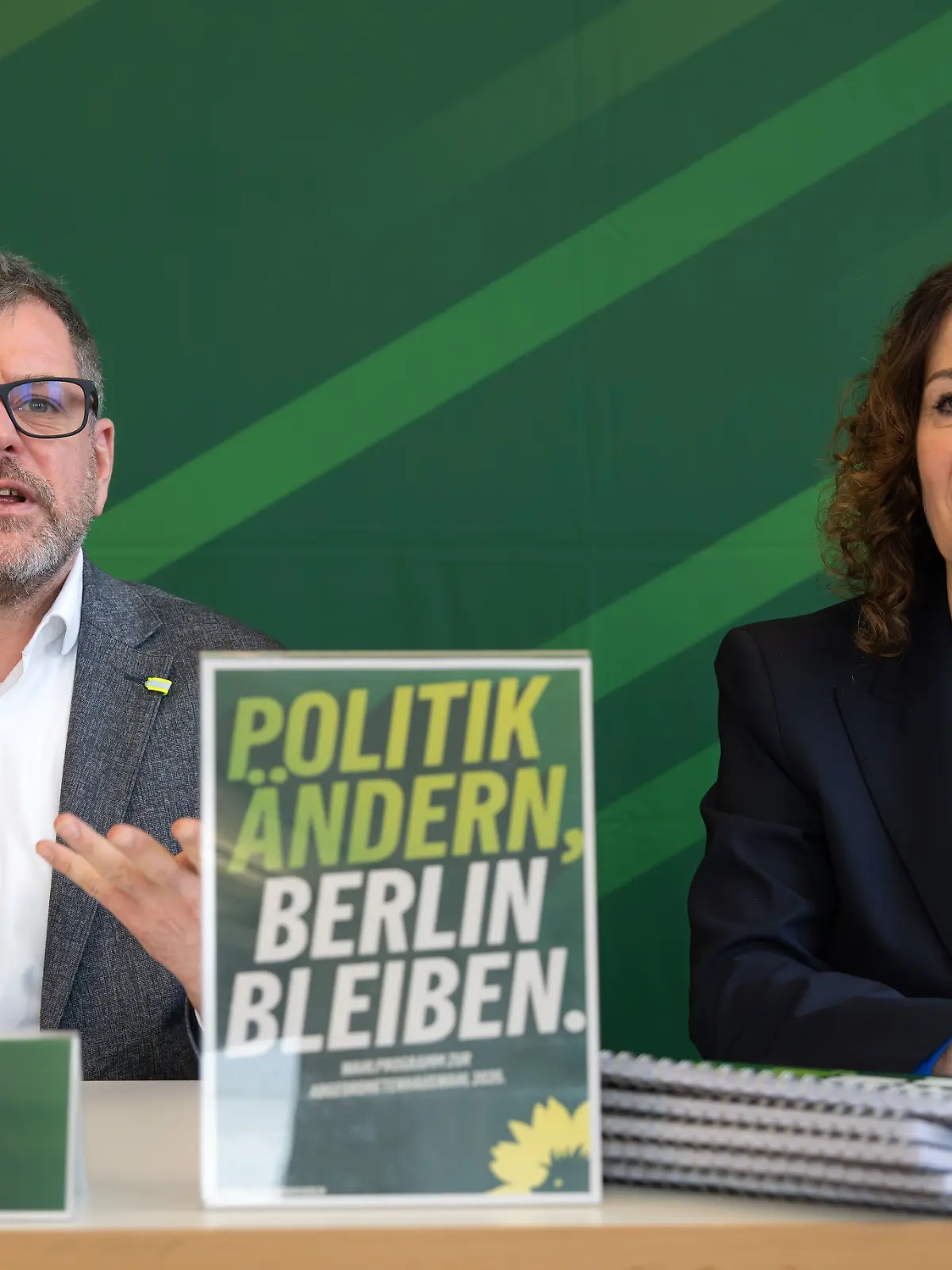 Werner Graf und Bettina Jarasch von den Berliner Grünen