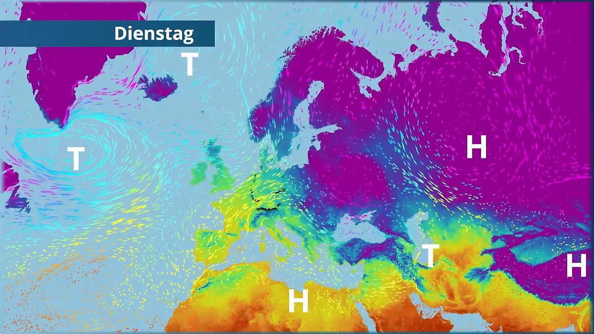Kurz mal spürbar milder - so taut Deutschland auf Der Strömungsfilm für Europa für 5 Tage