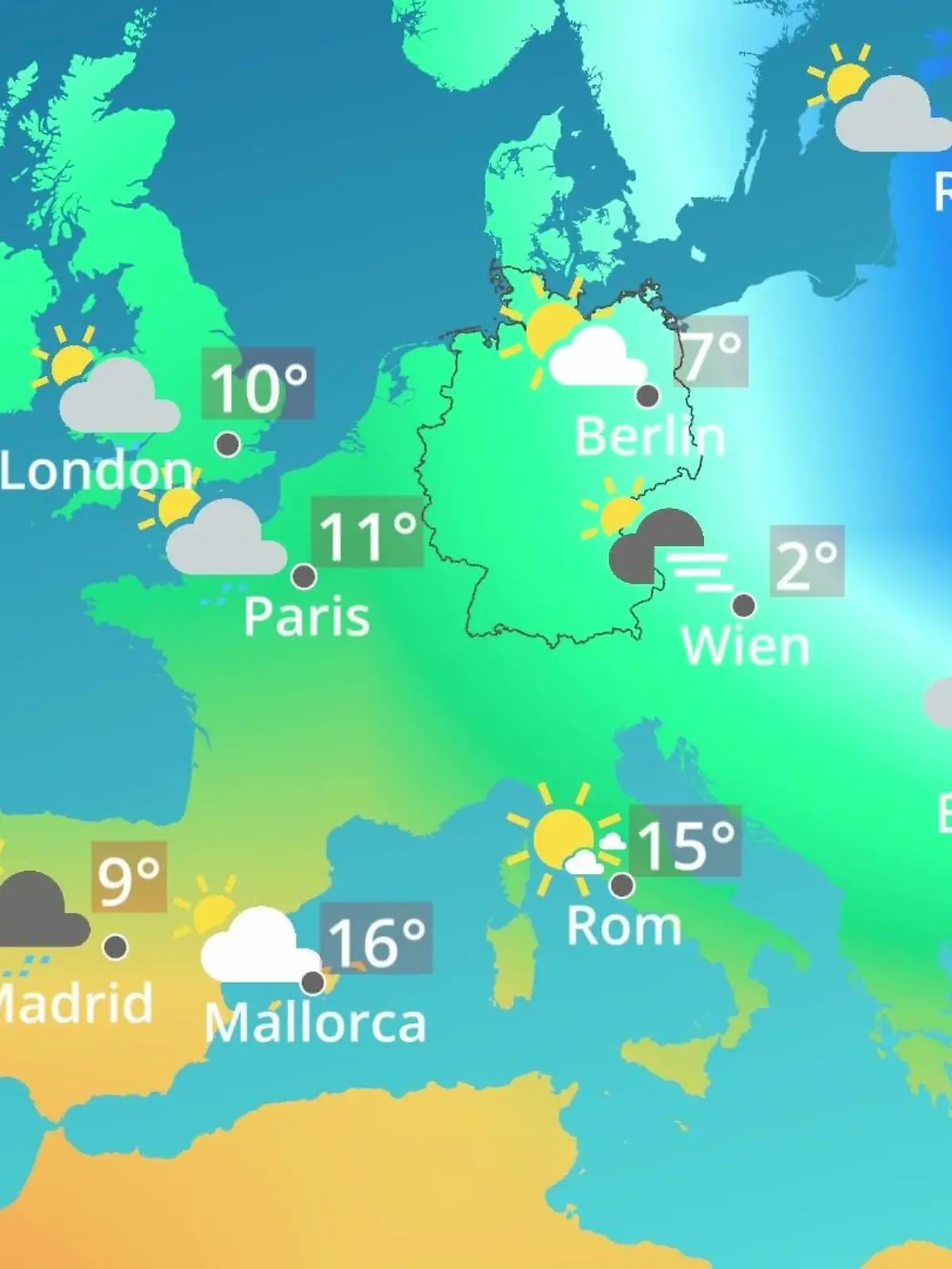 Bild zu: "Europa: Wie wird das Wetter?"