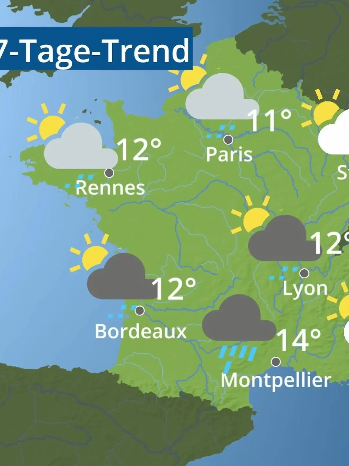 Bild zu: "Frankreich: Wie wird das Wetter?"