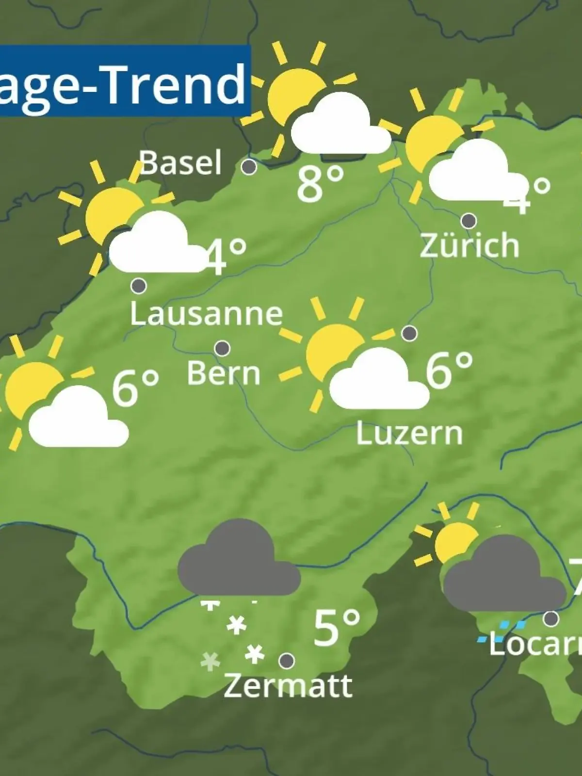 Bild zu: "Schweiz: Wie wird das Wetter?"