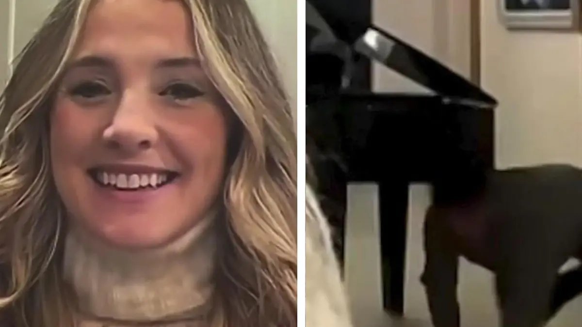 Moderatorin spricht live im TV – plötzlich krabbelt Ehemann durchs Bild Kollege kriegt sich kaum noch ein!