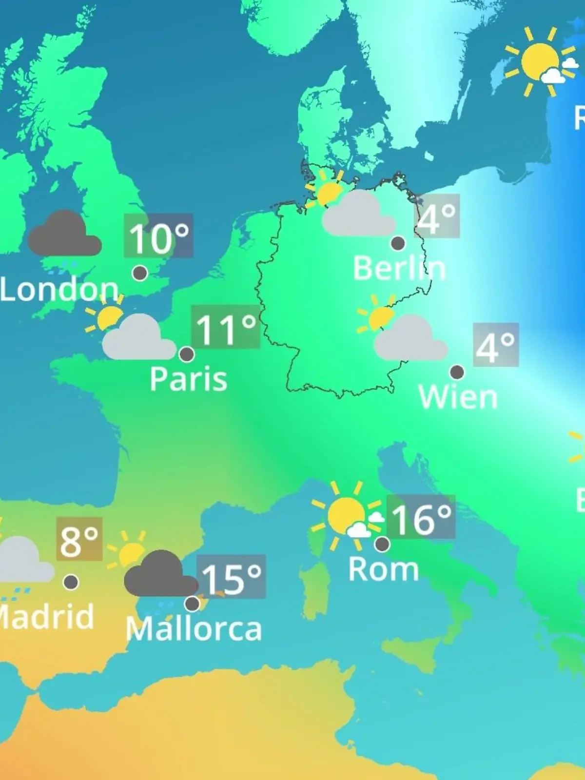 Bild zu: "Europa: Wie wird das Wetter?"