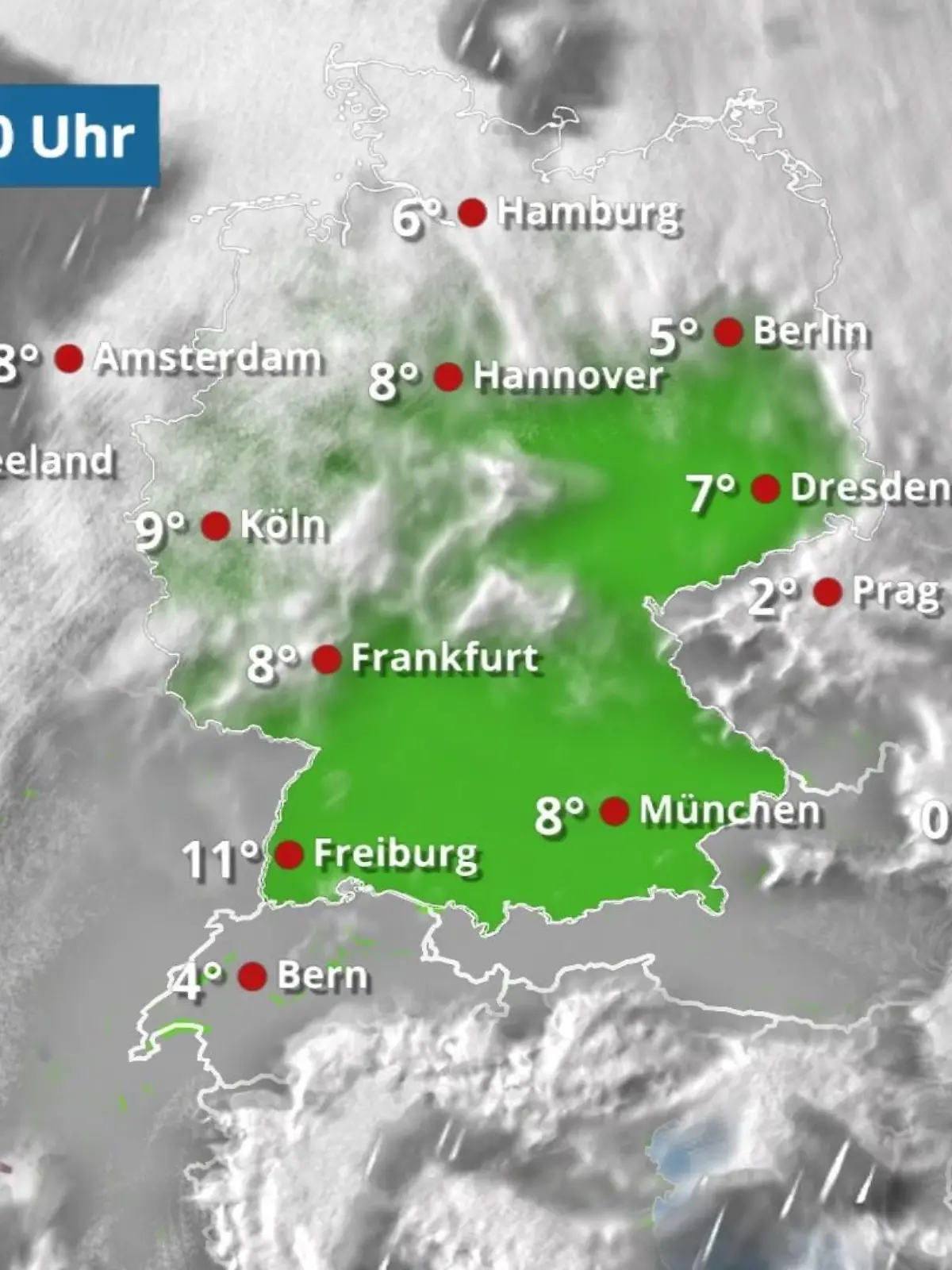 Bild zu: "Meist trocken, aber recht viele Wolken"