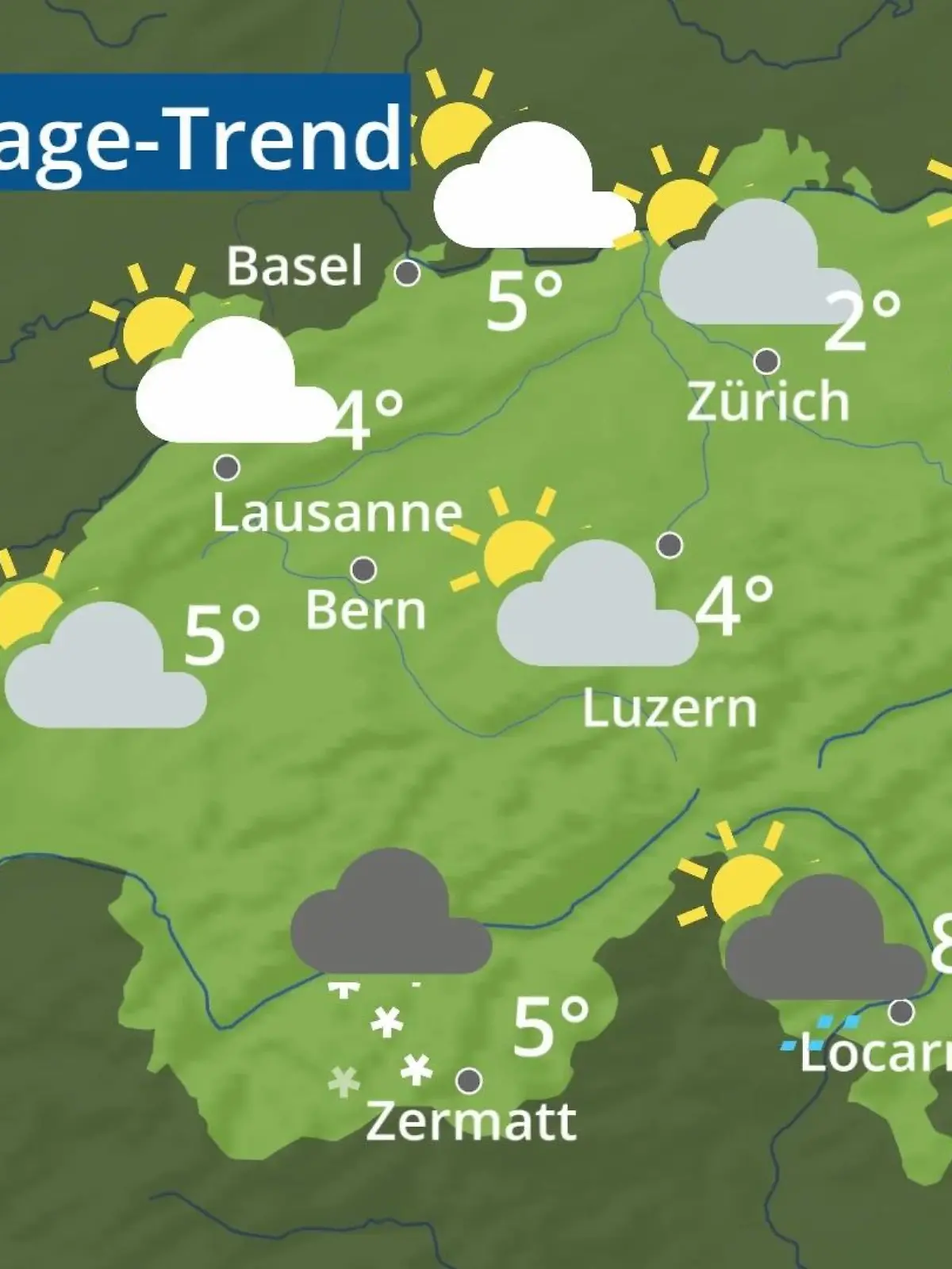 Bild zu: "Schweiz: Wie wird das Wetter?"