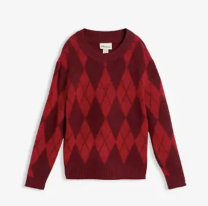 Feinstrickpullover mit Karomuster