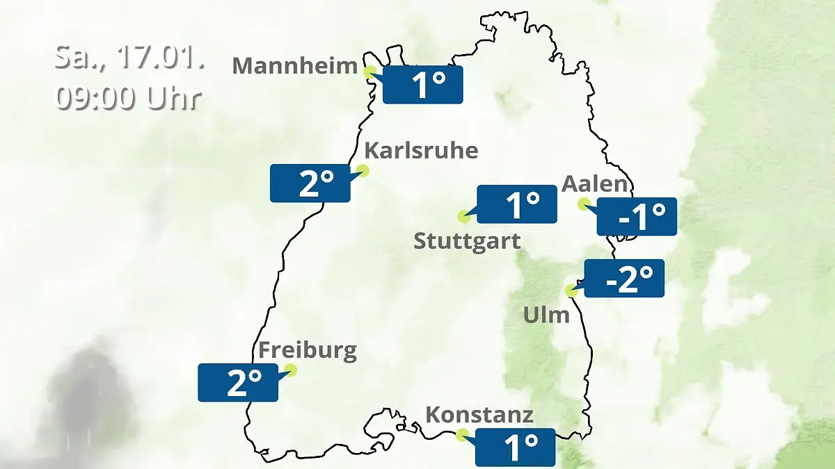Baden-Württemberg: Wie wird das Wetter? Regen- und Wolkenfilm für Stuttgart, Mannheim und Karlsruhe