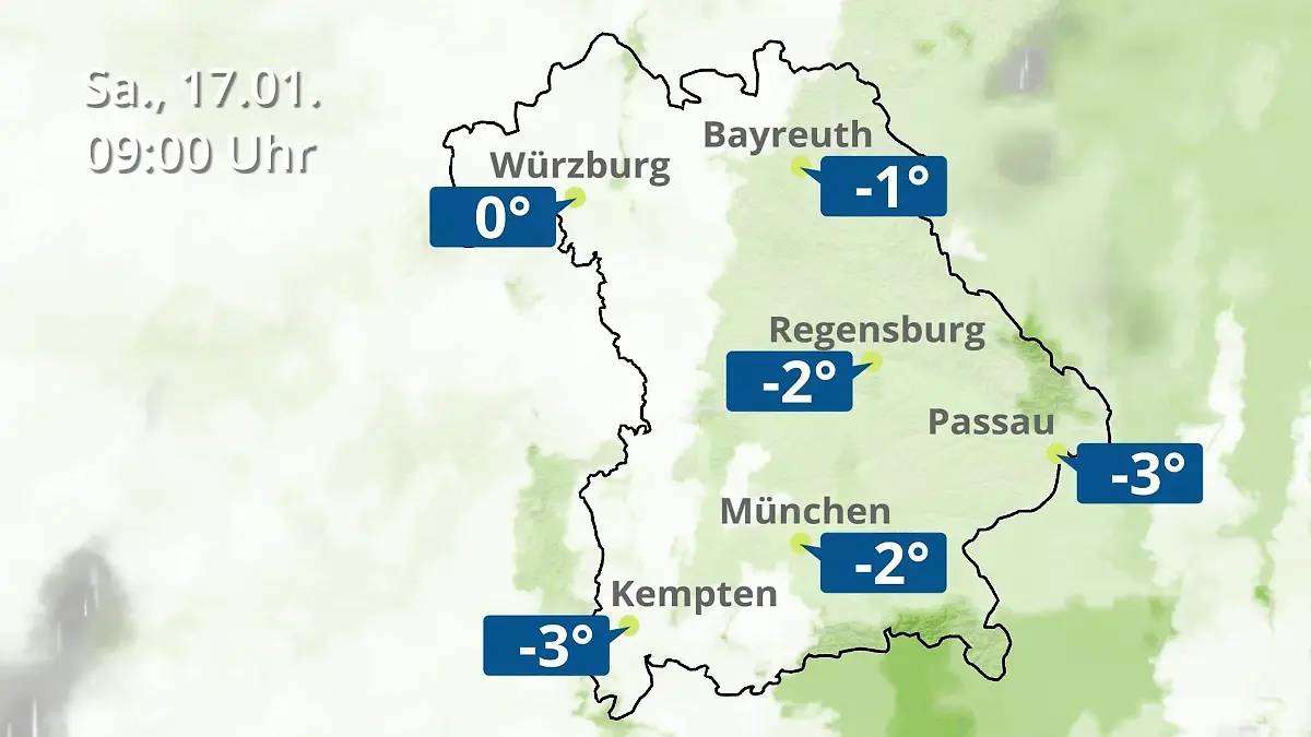 Bayern: Wie wird das Wetter? Regen- und Wolkenfilm für München, Regensburg und Würzburg