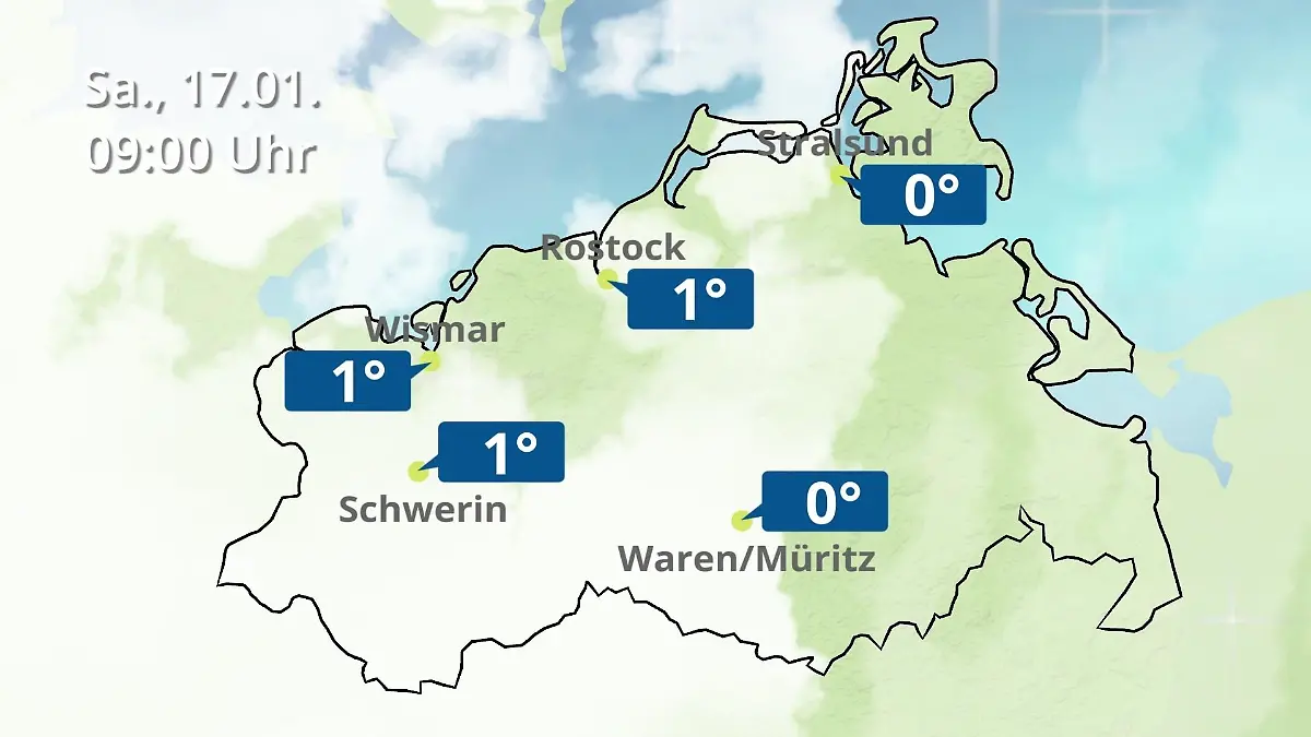 Mecklenburg-Vorpommern: Wie wird das Wetter? Regen- und Wolkenfilm für Rostock, Rügen und die Ostseeküste