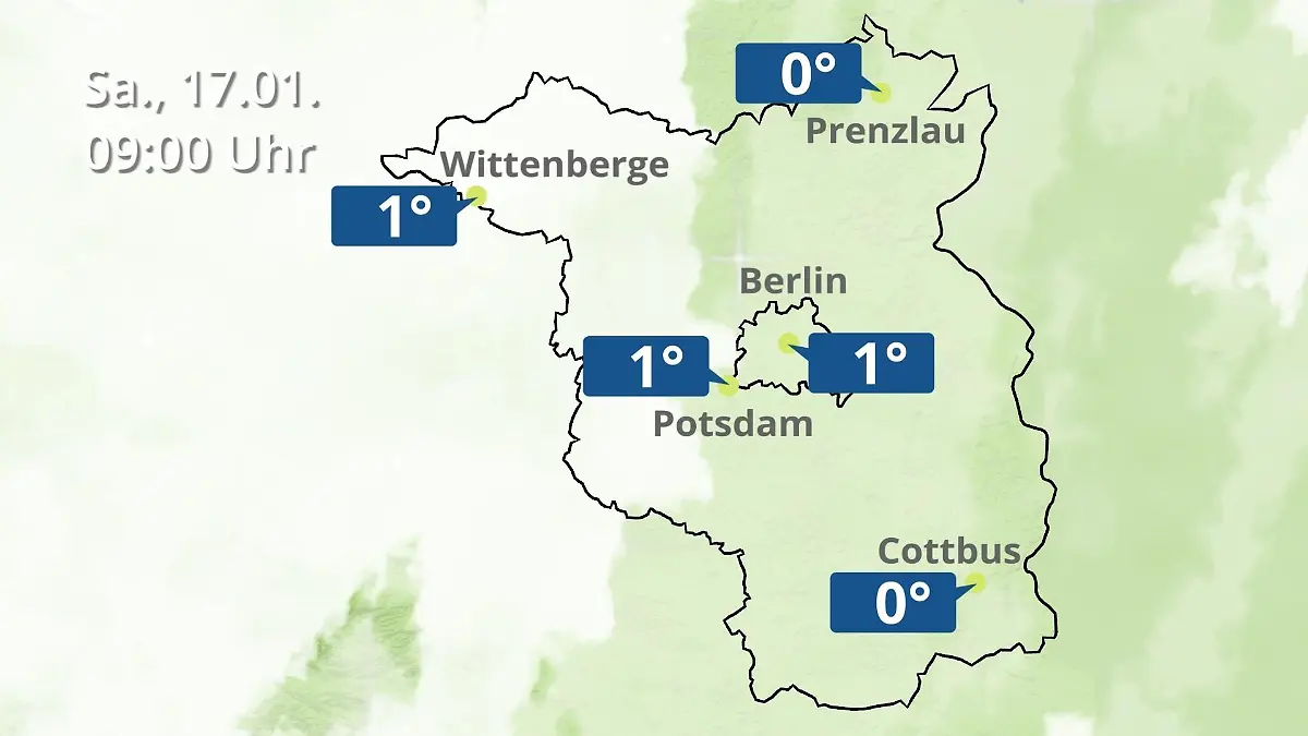 Berlin und Brandenburg: Wie wird das Wetter? Regen- und Wolkenfilm für Potsdam, Cottbus und Wittenberge