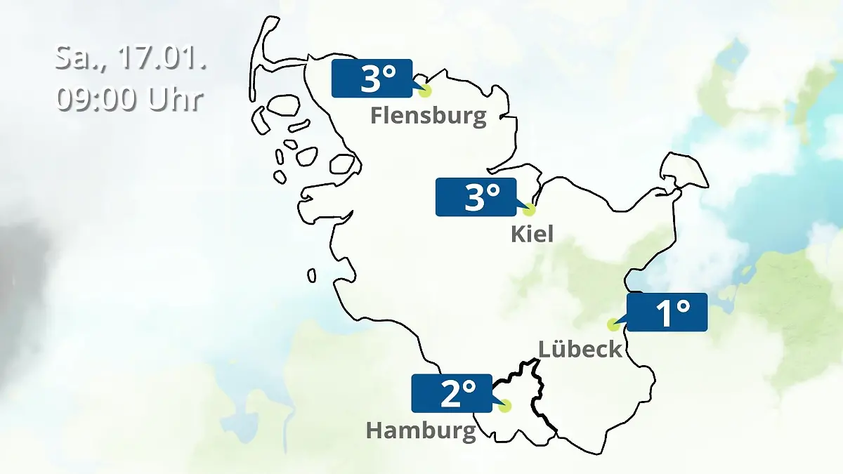 Hamburg, Schleswig-Holstein: Wie wird das Wetter? Regen- und Wolkenfilm für die Nordsee- und Ostseeküste