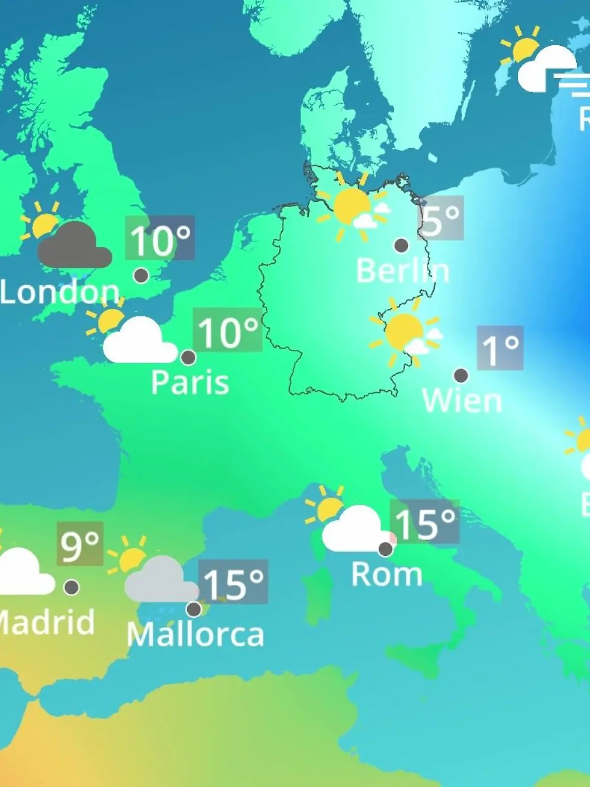 Bild zu: "Europa: Wie wird das Wetter?"