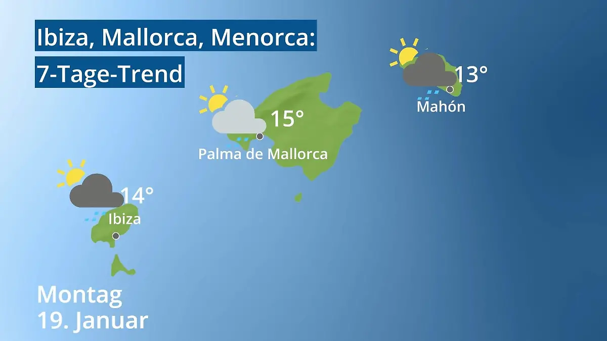 Balearen: Wie wird das Wetter? Video 7-Tage-Trend: Palma, Ibiza, Mahon