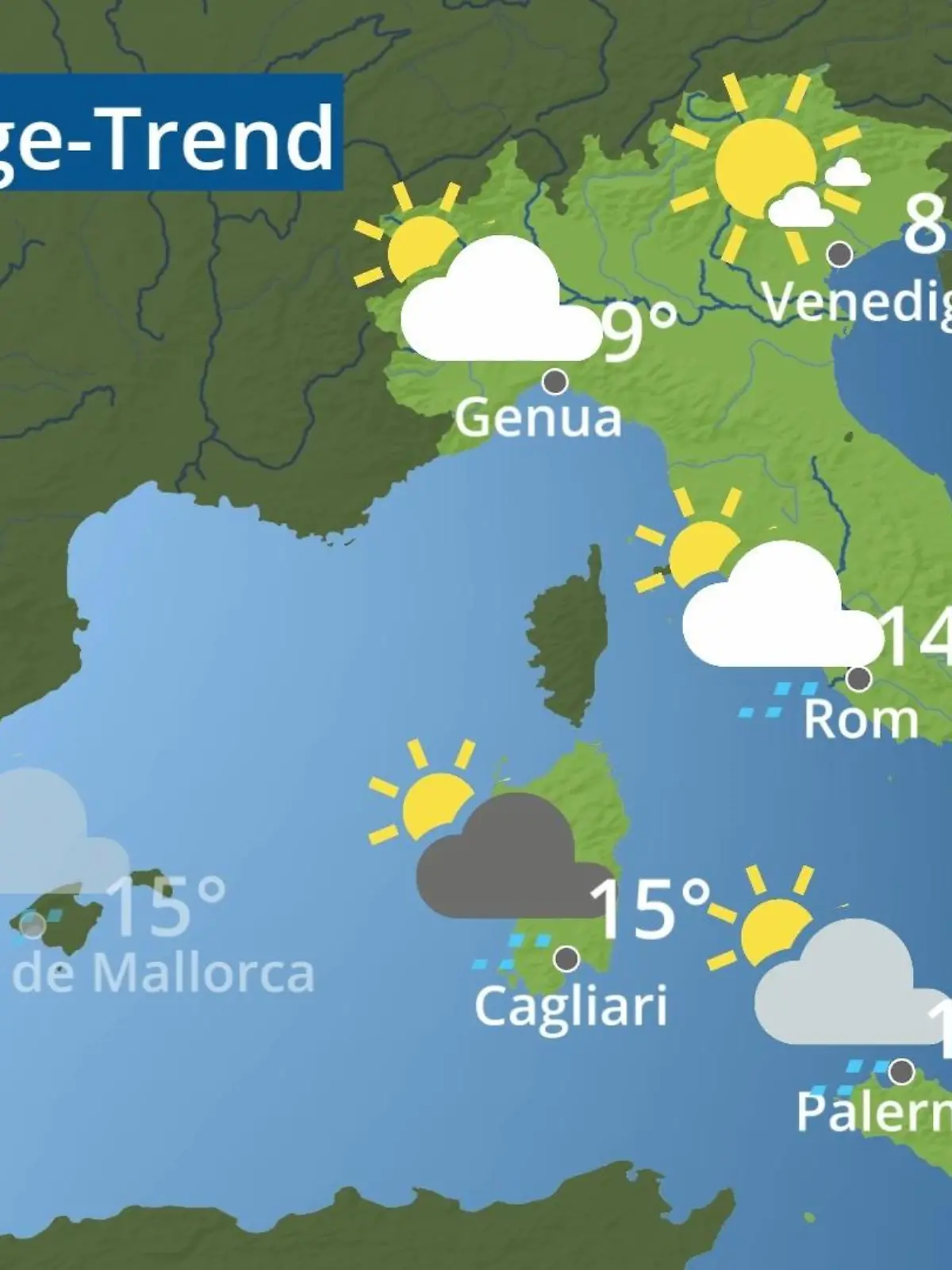 Bild zu: "Italien: Wie wird das Wetter?"