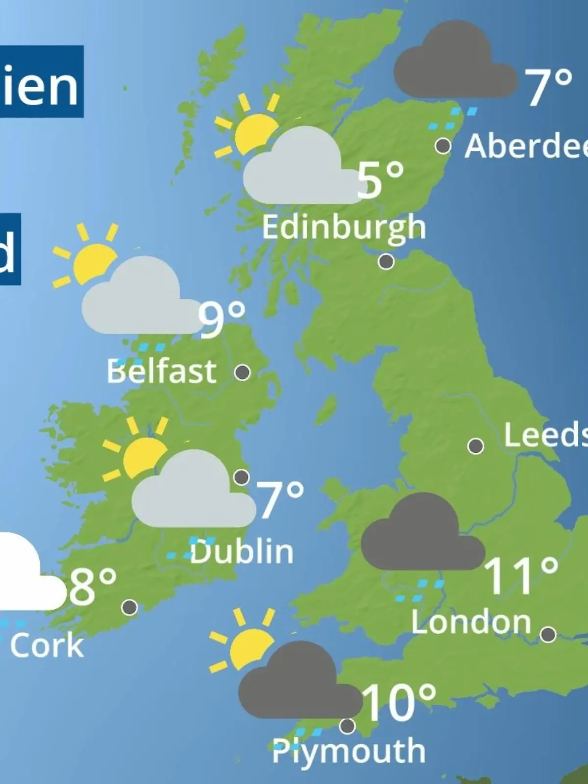 Bild zu: "England, Schottland, Wales: Wie wird das Wetter?"