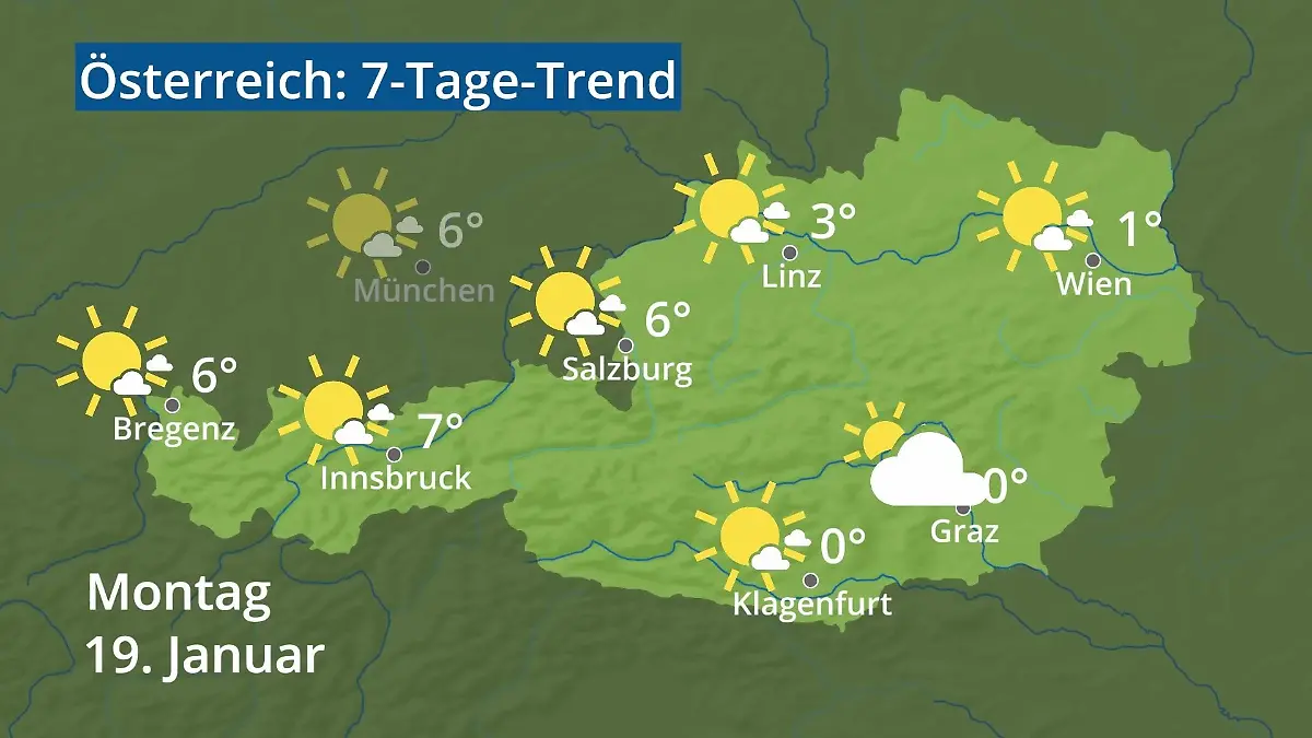 Österreich: Wie wird das Wetter? Video 7-Tage-Trend: Wien, Salzburg, Innsbruck