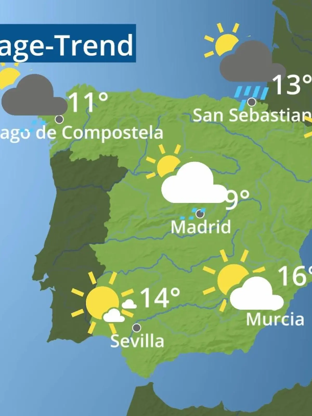 Bild zu: "Spanien: Wie wird das Wetter?"