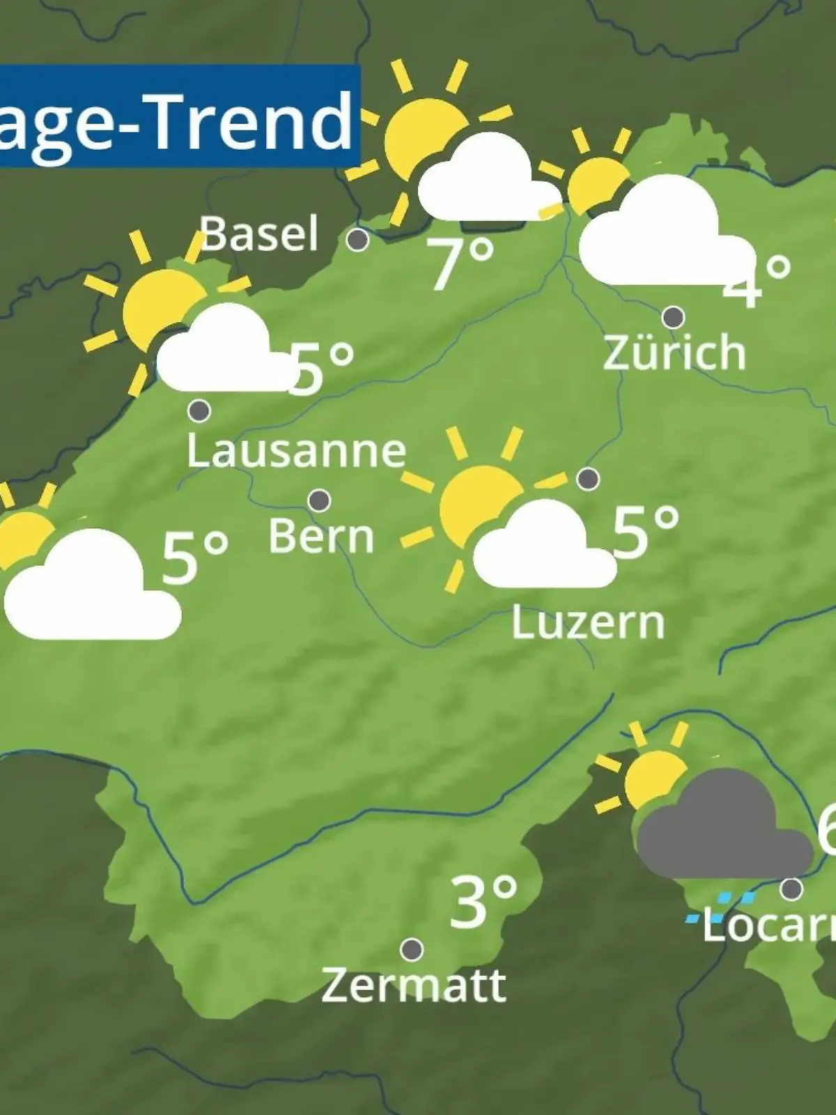 Bild zu: "Schweiz: Wie wird das Wetter?"