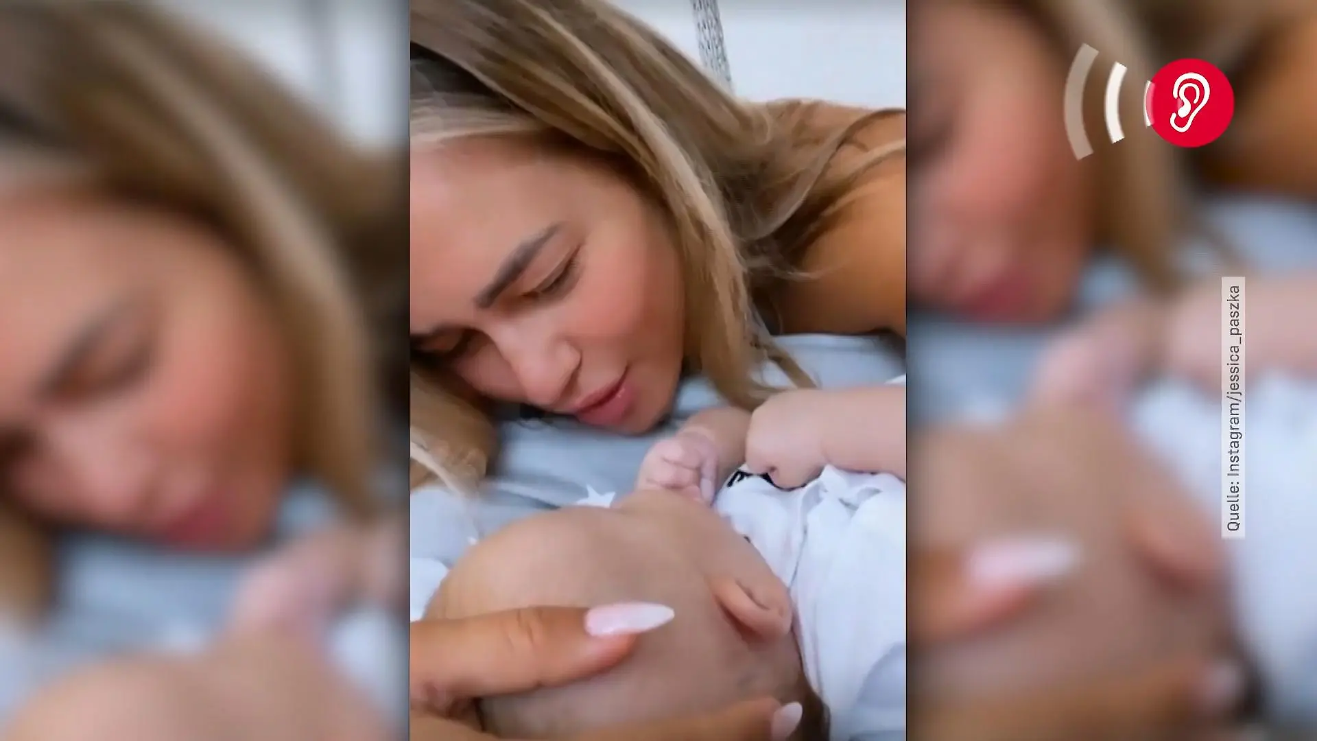 Jessica Paszka und Baby Hailey-Su "unterhalten" sich Süßer Mutter-Tochter-Moment