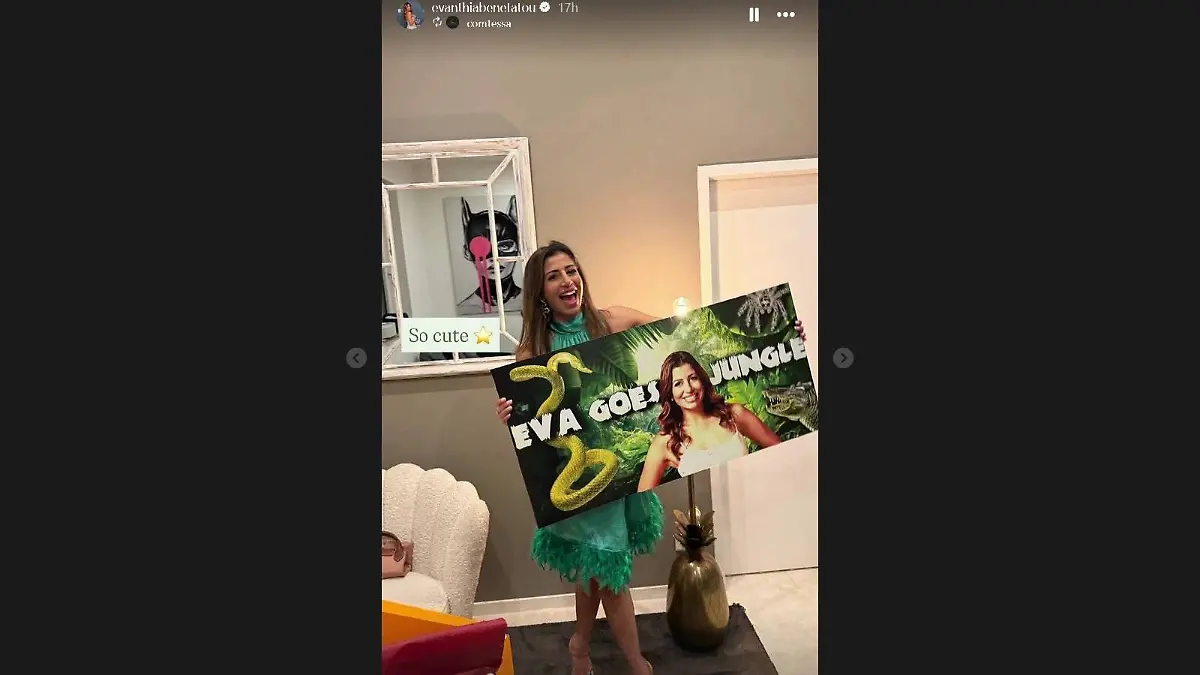 Eva hat eine „Eva goes Jungle”-Party bekommen.