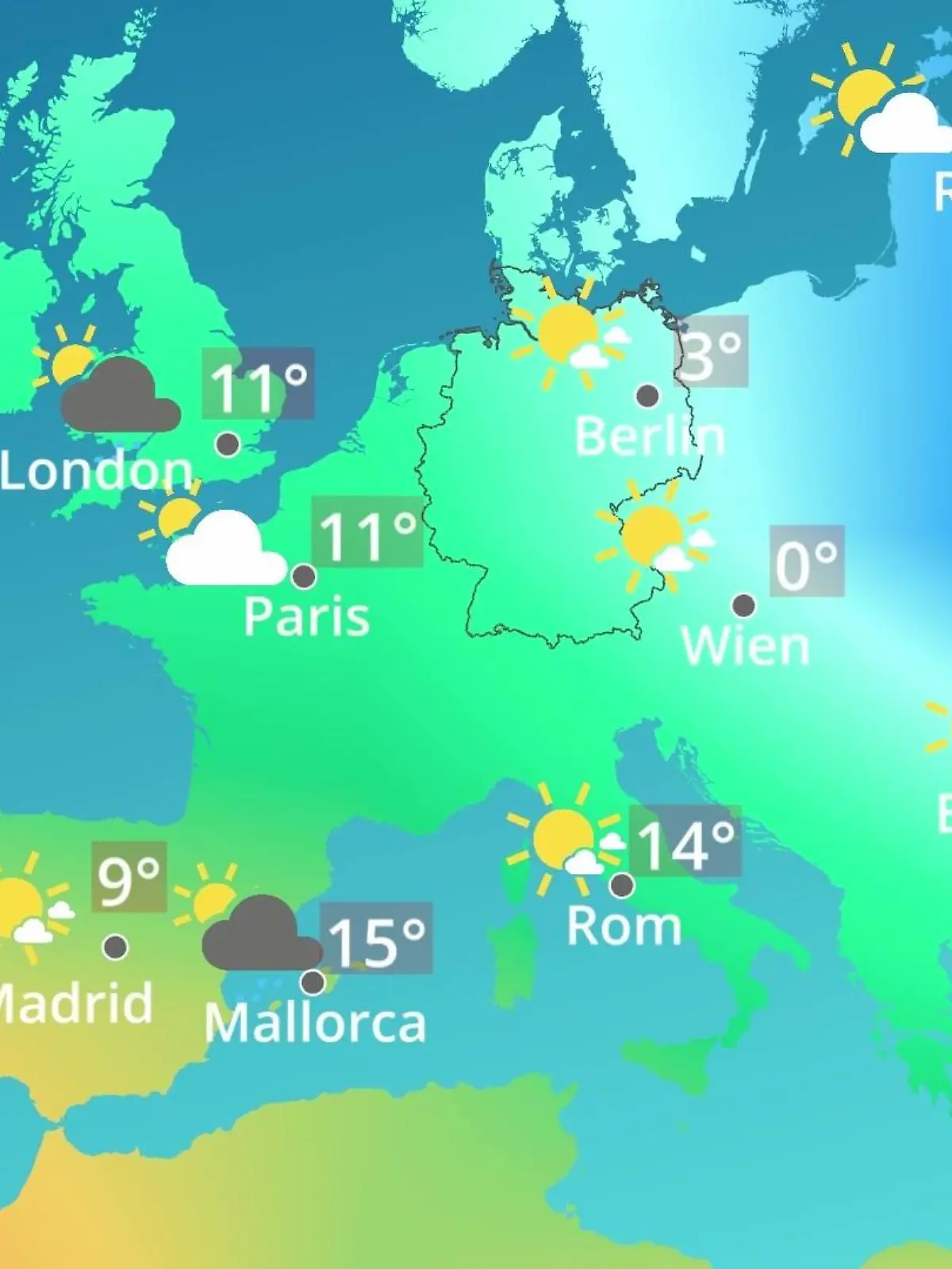 Bild zu: "Europa: Wie wird das Wetter?"