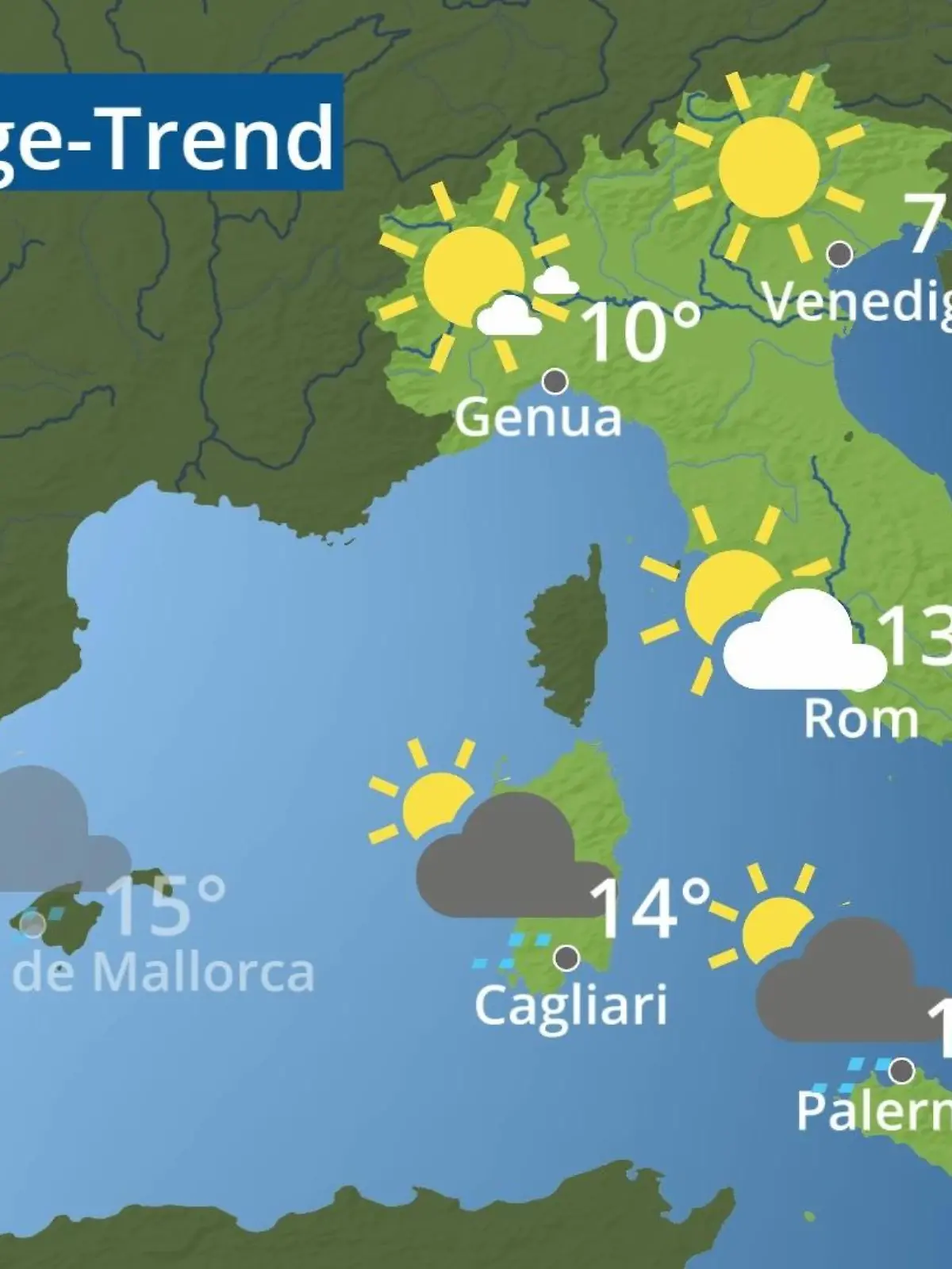 Bild zu: "Italien: Wie wird das Wetter?"