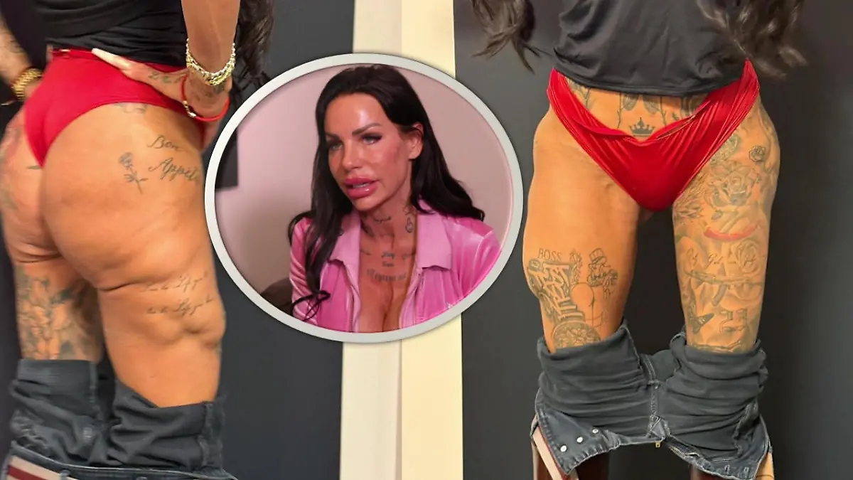 Gina Lisa rutscht der Po in die Beine Not-OP in Zürich