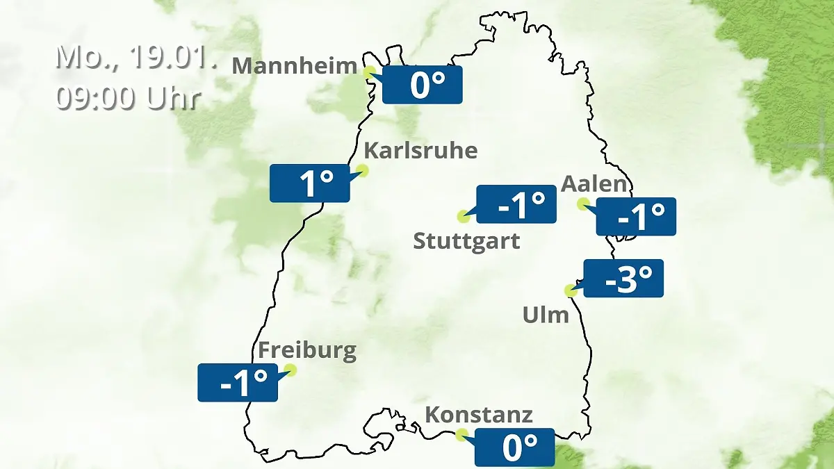 Baden-Württemberg: Wie wird das Wetter? Regen- und Wolkenfilm für Stuttgart, Mannheim und Karlsruhe