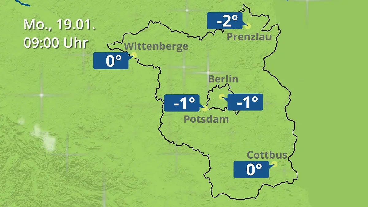 Berlin und Brandenburg: Wie wird das Wetter? Regen- und Wolkenfilm für Potsdam, Cottbus und Wittenberge
