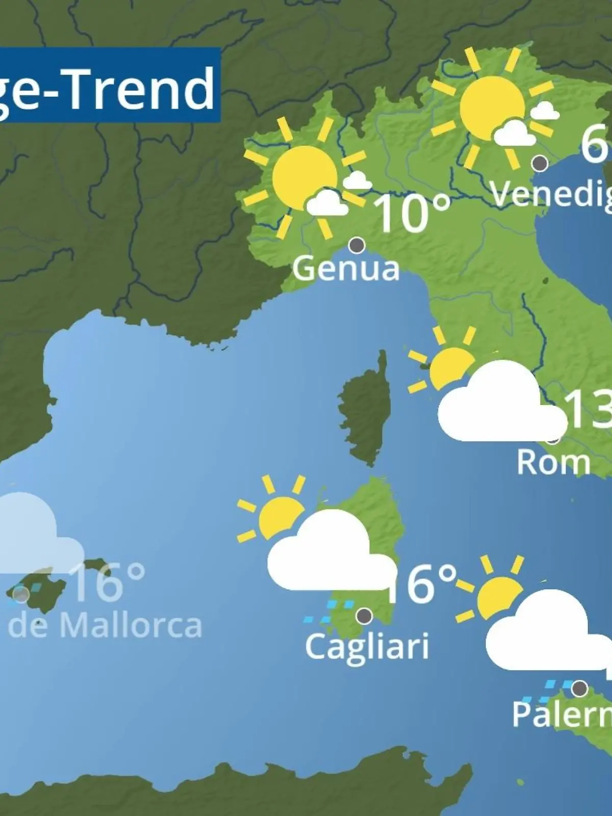 Bild zu: "Italien: Wie wird das Wetter?"