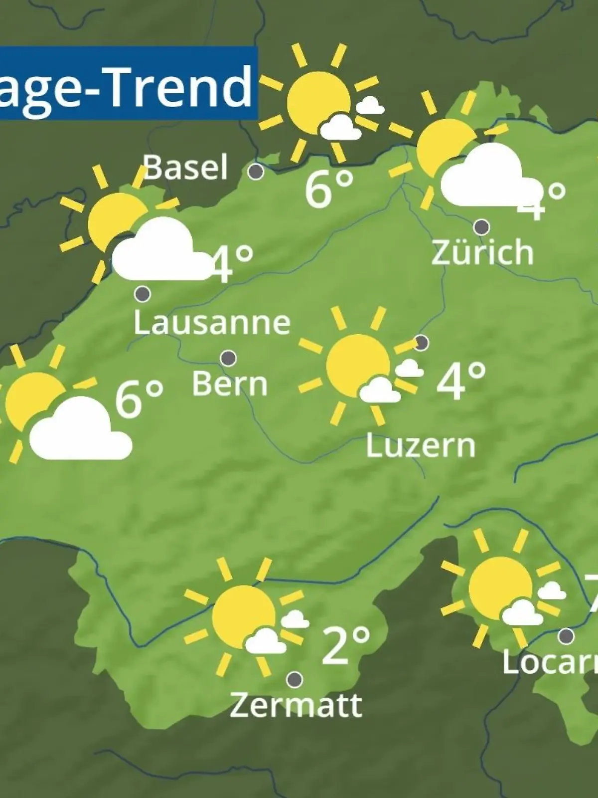 Bild zu: "Schweiz: Wie wird das Wetter?"