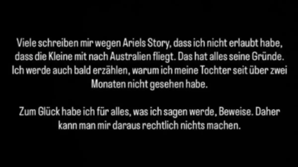 Ariels Ex-Freund Giuliano Hediger meldet sich zur Situation um Tochter Ileyna auf Instagram zu Wort: „Das hat alles seine Gründe!”