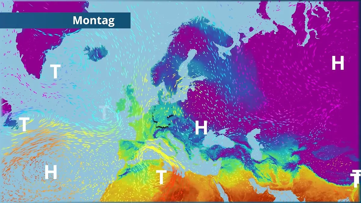 Nächste Kältewelle nimmt an Fahrt auf Der Strömungsfilm für Europa für 5 Tage