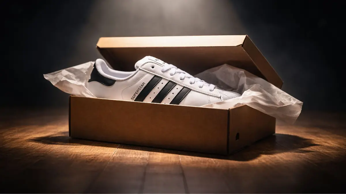 Im Rampenlicht: Der ikonische Superstar-Sneaker von Adidas geht einfach immer.