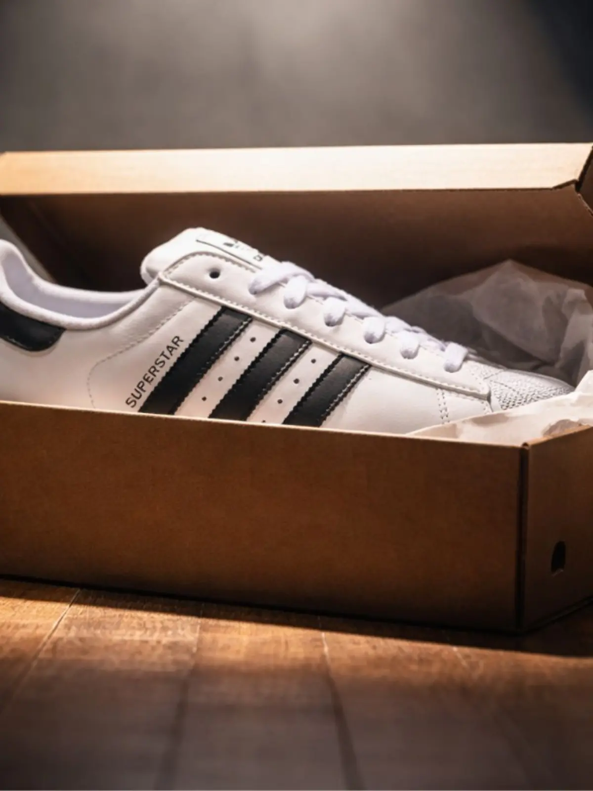 Im Rampenlicht: Der ikonische Superstar-Sneaker von Adidas geht einfach immer.