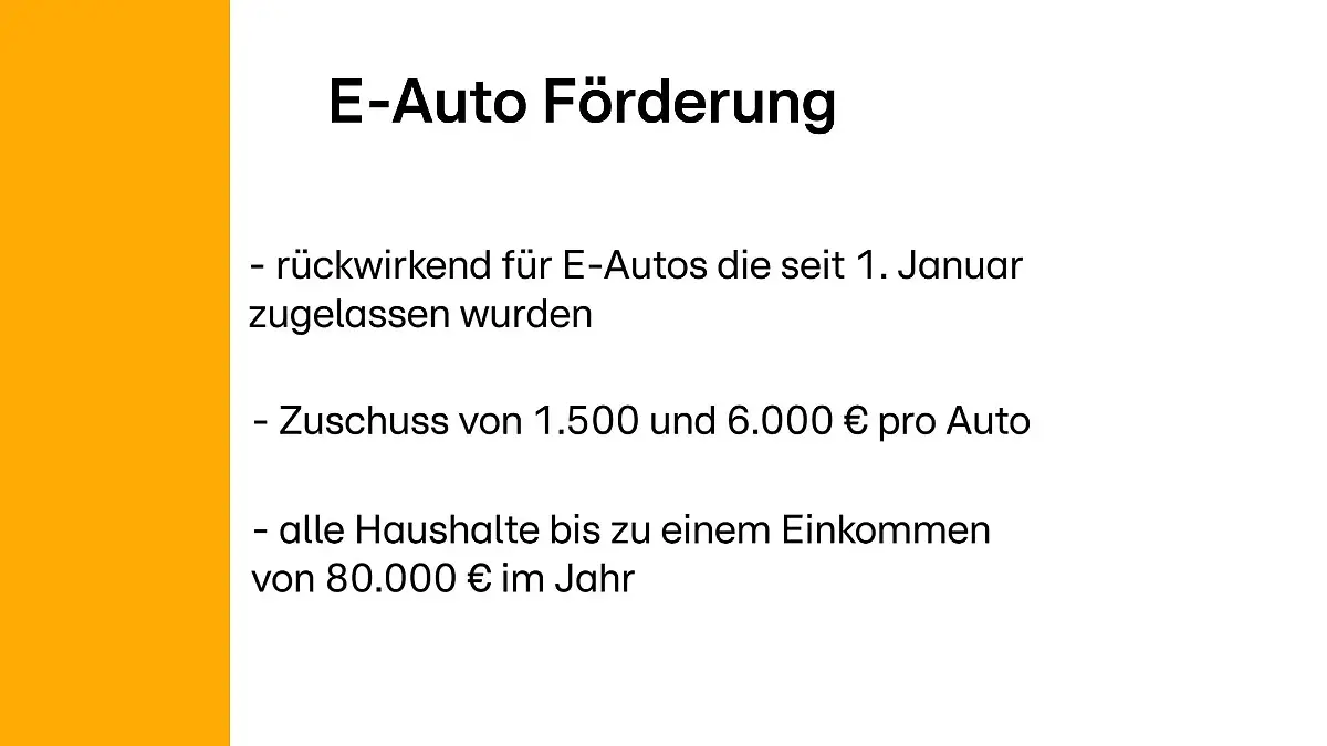 Staat belohnt Kauf von E-Autos Prämie kommt