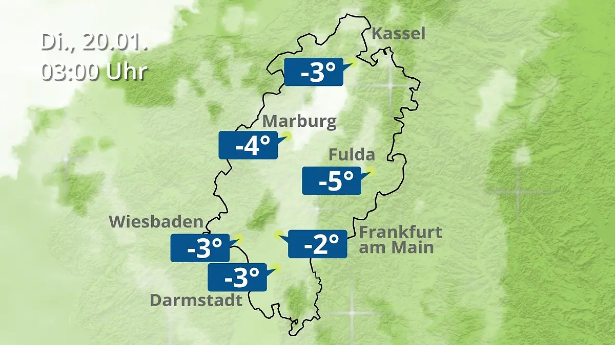Hessen: Wie wird das Wetter? Regen- und Wolkenfilm für Frankfurt am Main und Wiesbaden