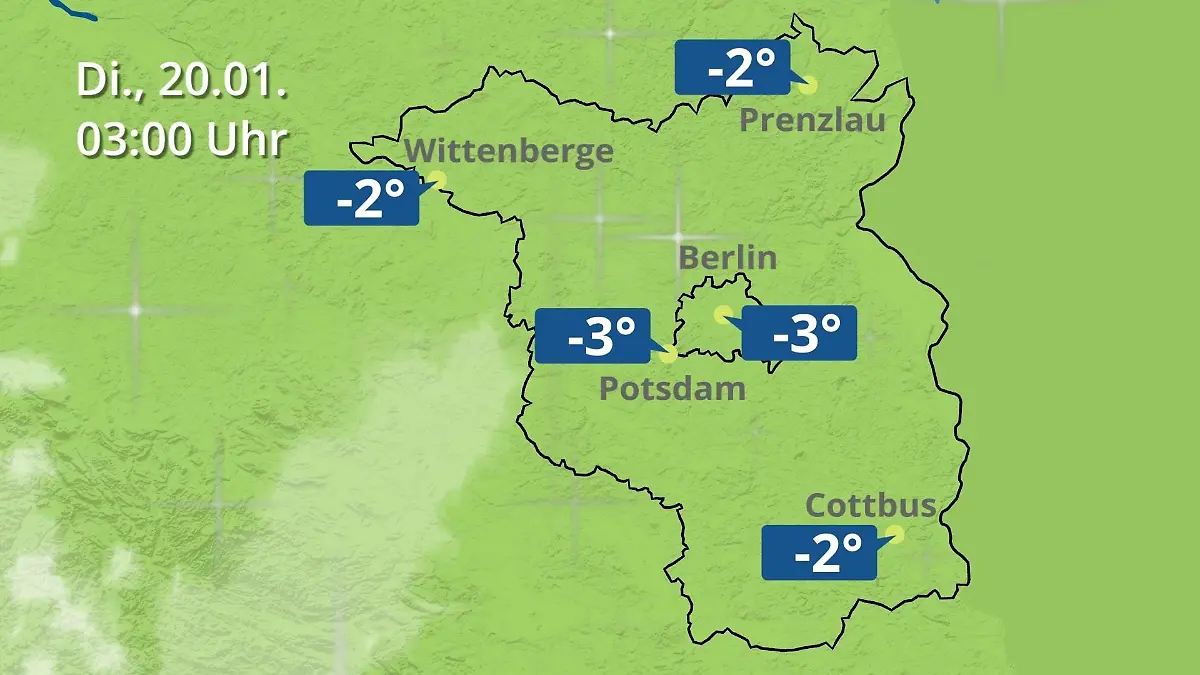 Berlin und Brandenburg: Wie wird das Wetter? Regen- und Wolkenfilm für Potsdam, Cottbus und Wittenberge