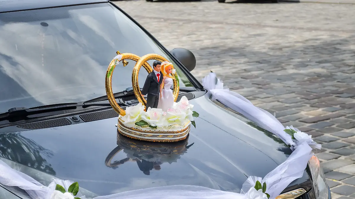 Auto eines Brautpaares (Symbolfoto) 