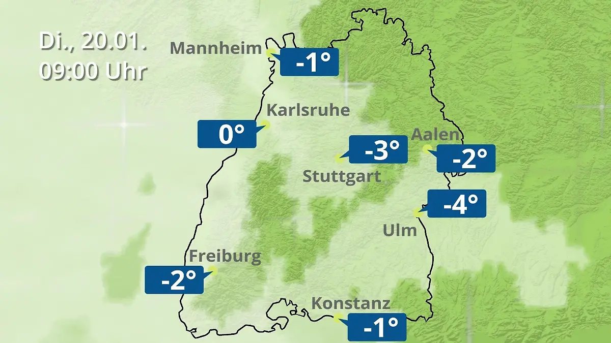 Baden-Württemberg: Wie wird das Wetter? Regen- und Wolkenfilm für Stuttgart, Mannheim und Karlsruhe