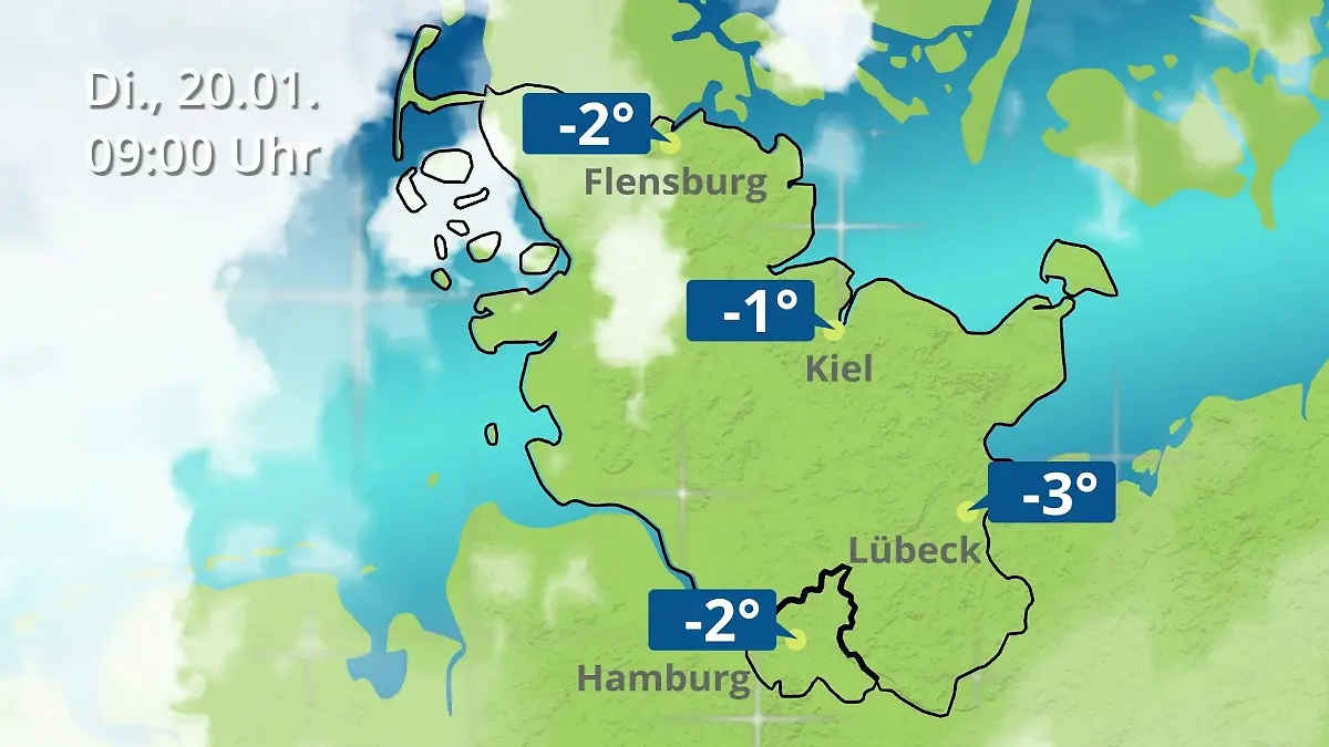 Hamburg, Schleswig-Holstein: Wie wird das Wetter? Regen- und Wolkenfilm für die Nordsee- und Ostseeküste